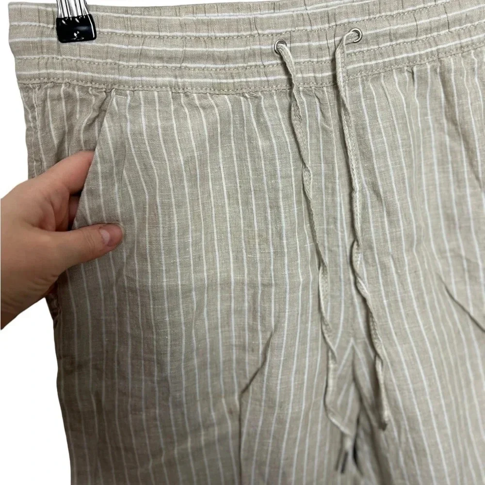 H&M • Linen Striped Pants